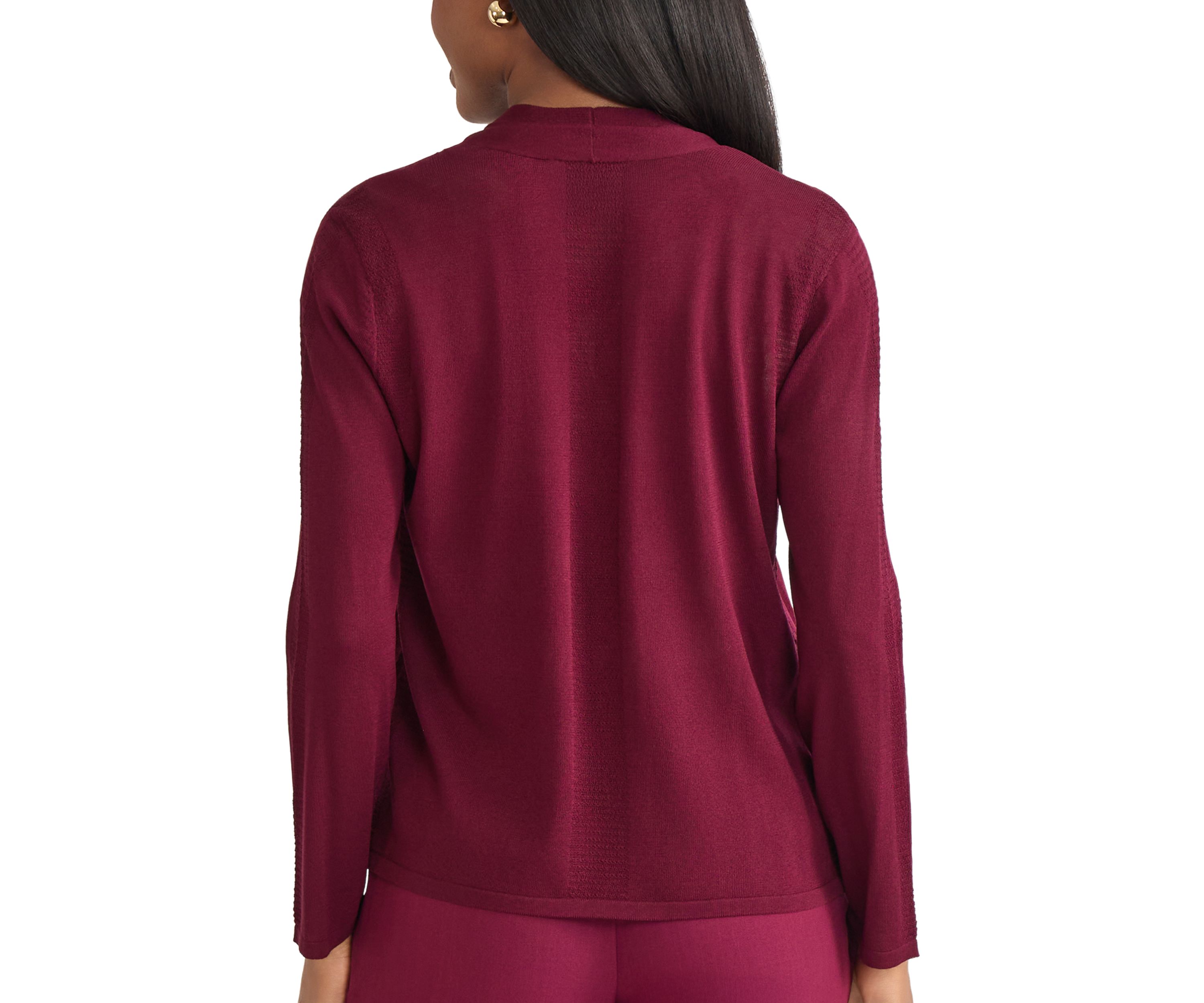 Womens A-Line Cardigan with Stitch Detail 