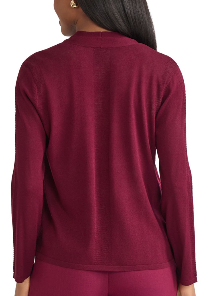 Womens A-Line Cardigan with Stitch Detail 