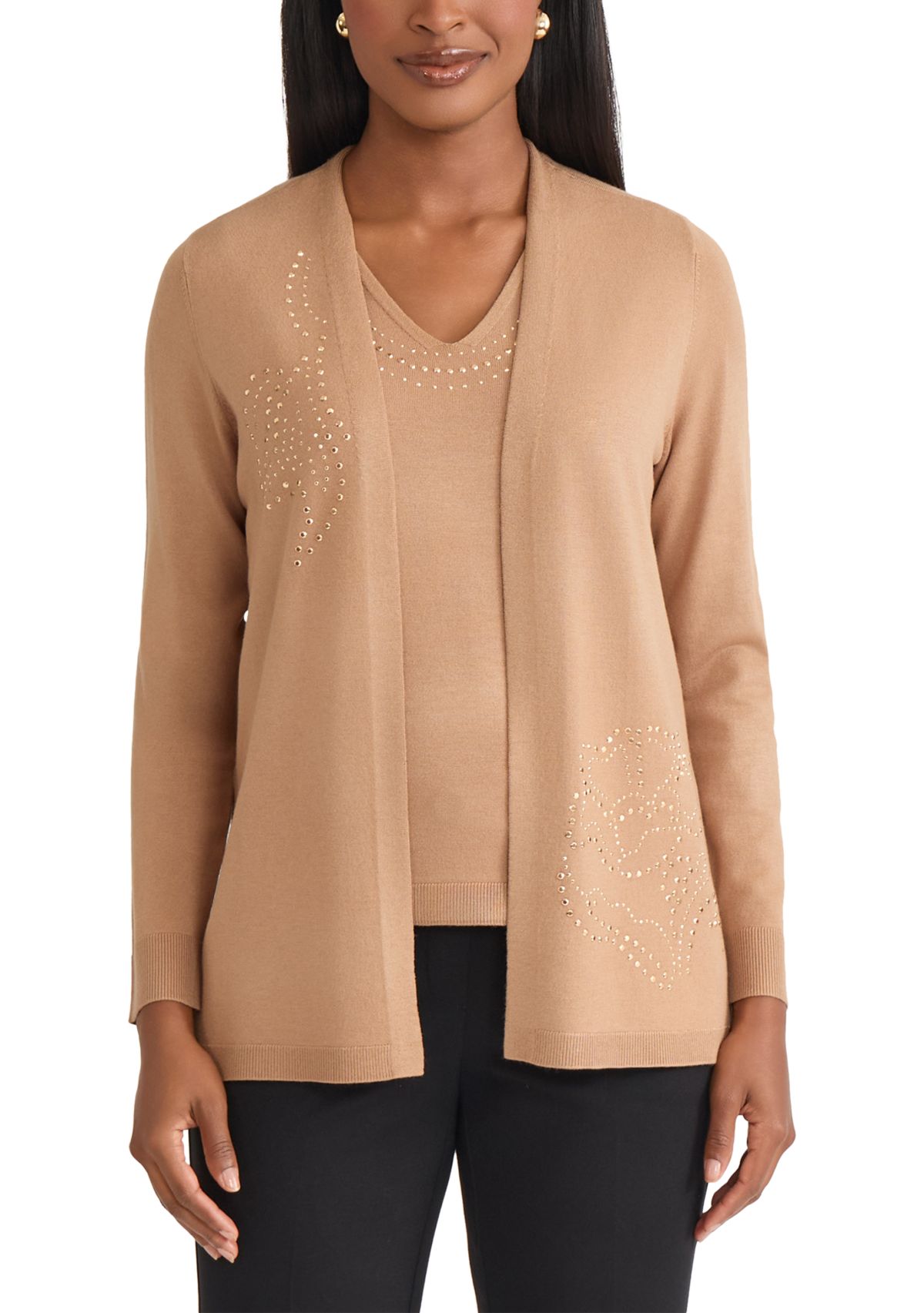 Womens Cardigan with Hot Fix