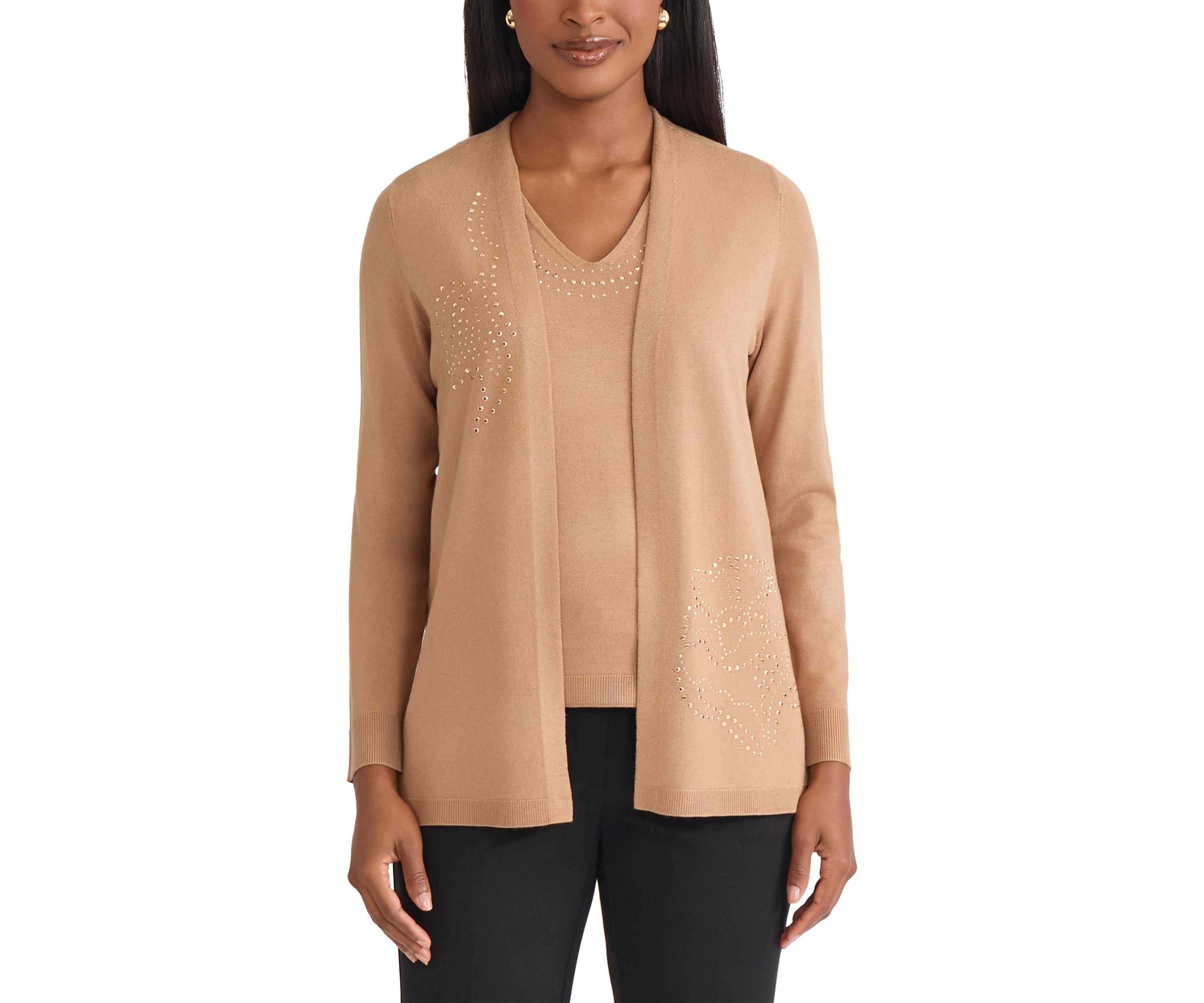 Womens Cardigan with Hot Fix