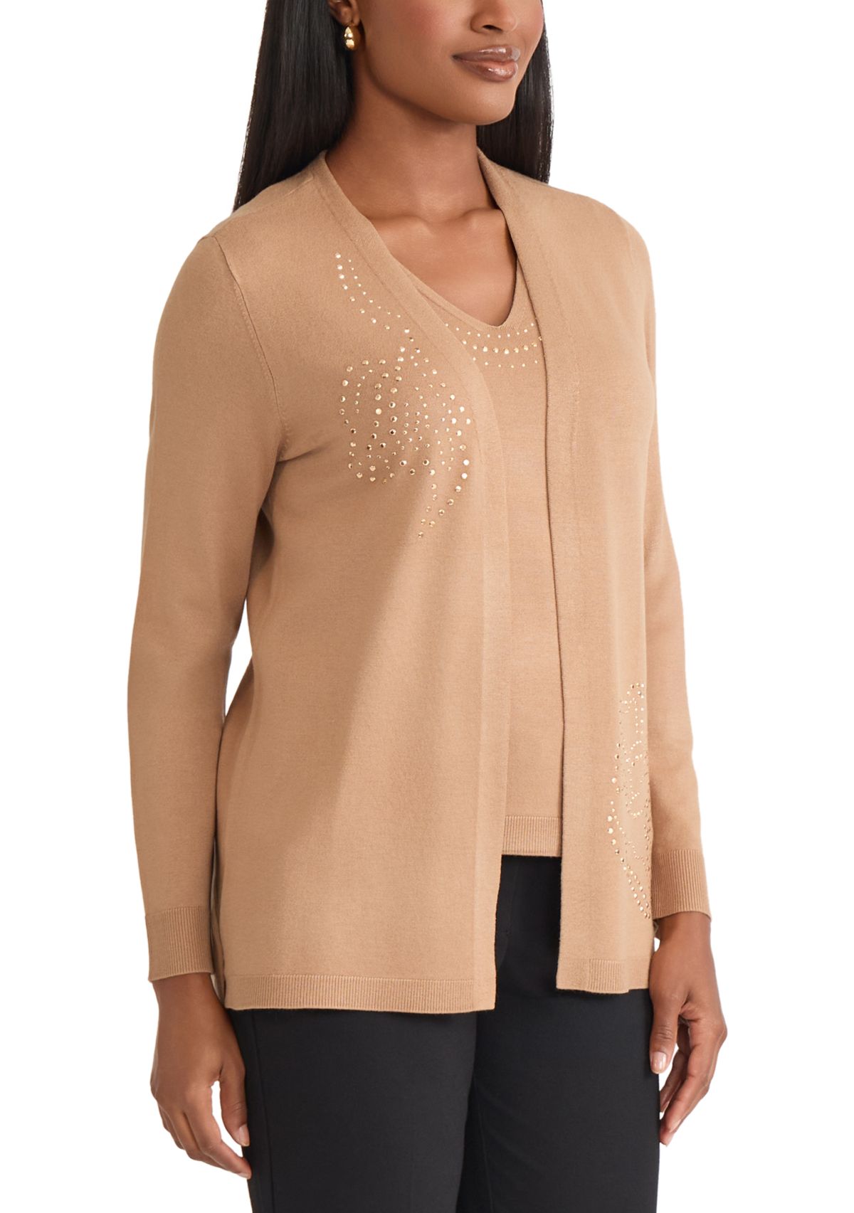 Womens Cardigan with Hot Fix