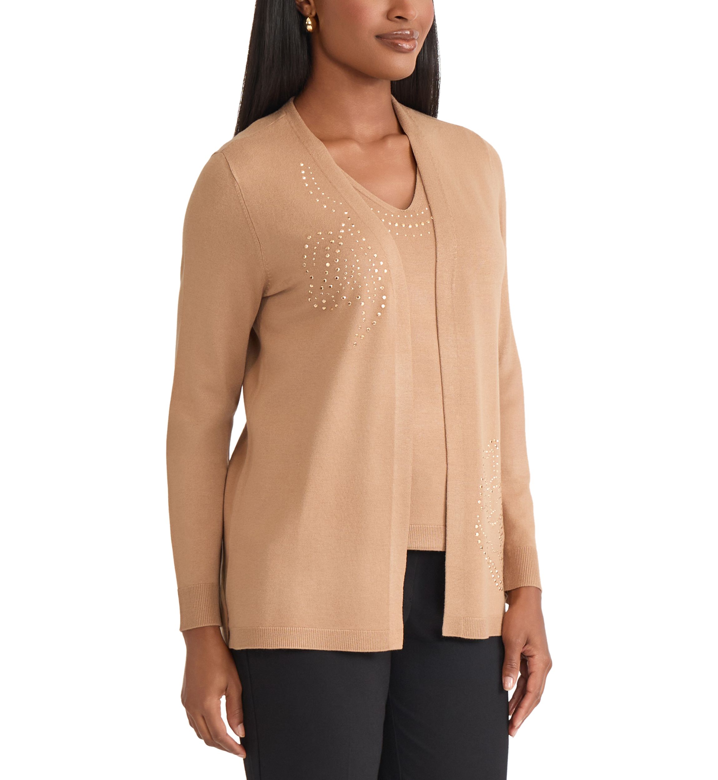 Womens Cardigan with Hot Fix