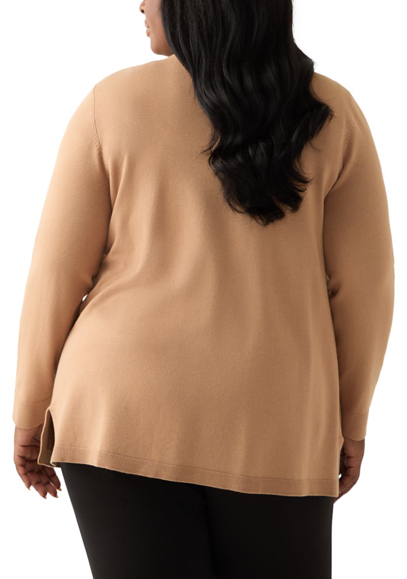 Plus Size Cardigan with Hot Fix
