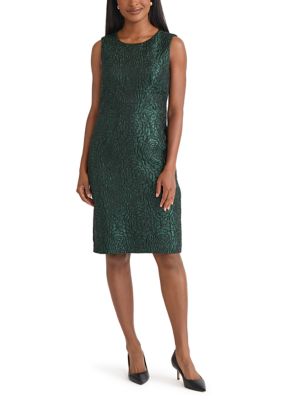 Floral Belted Sheath Dress (261246)