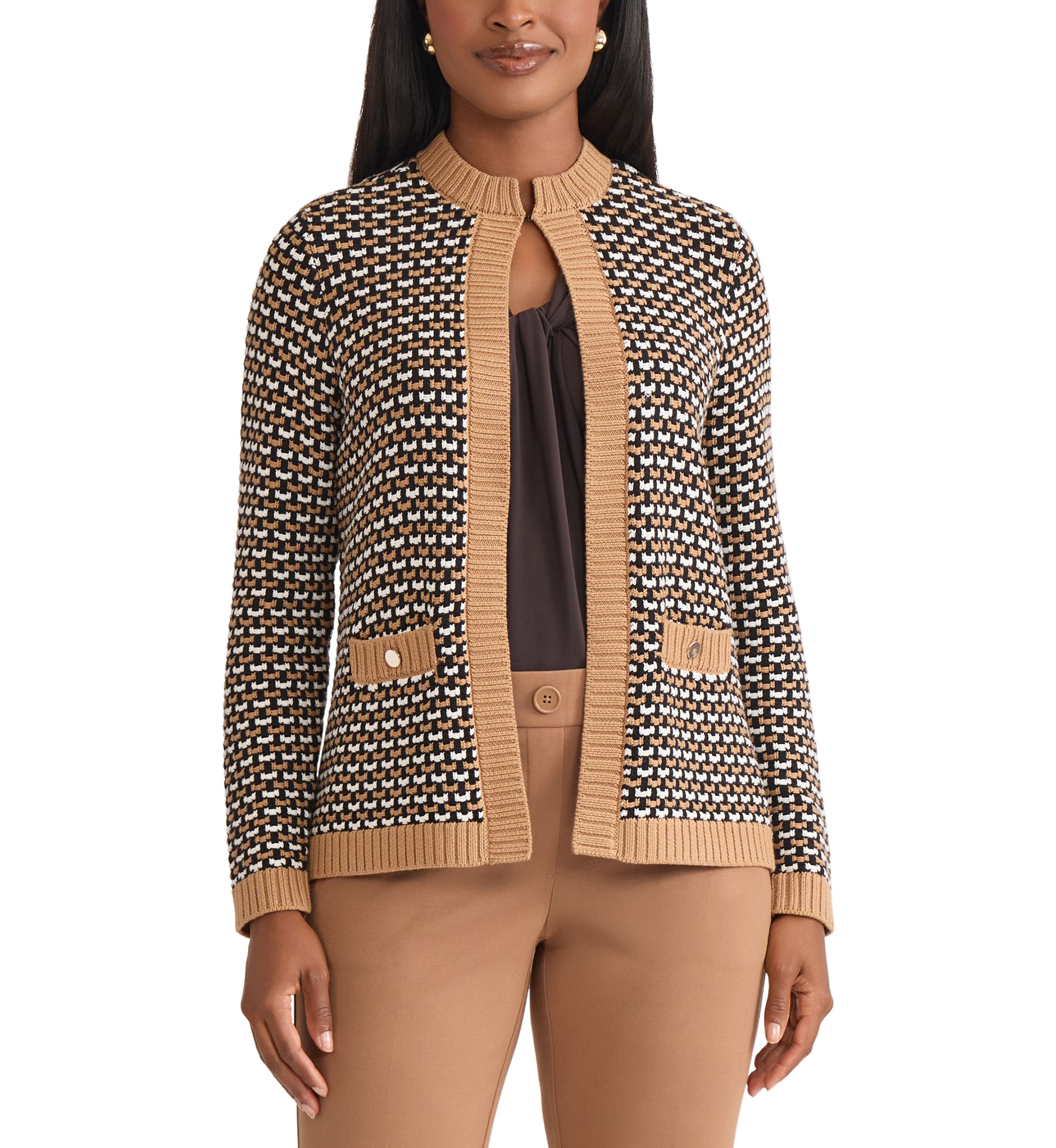 Petite Textured Stitch Cardigan 