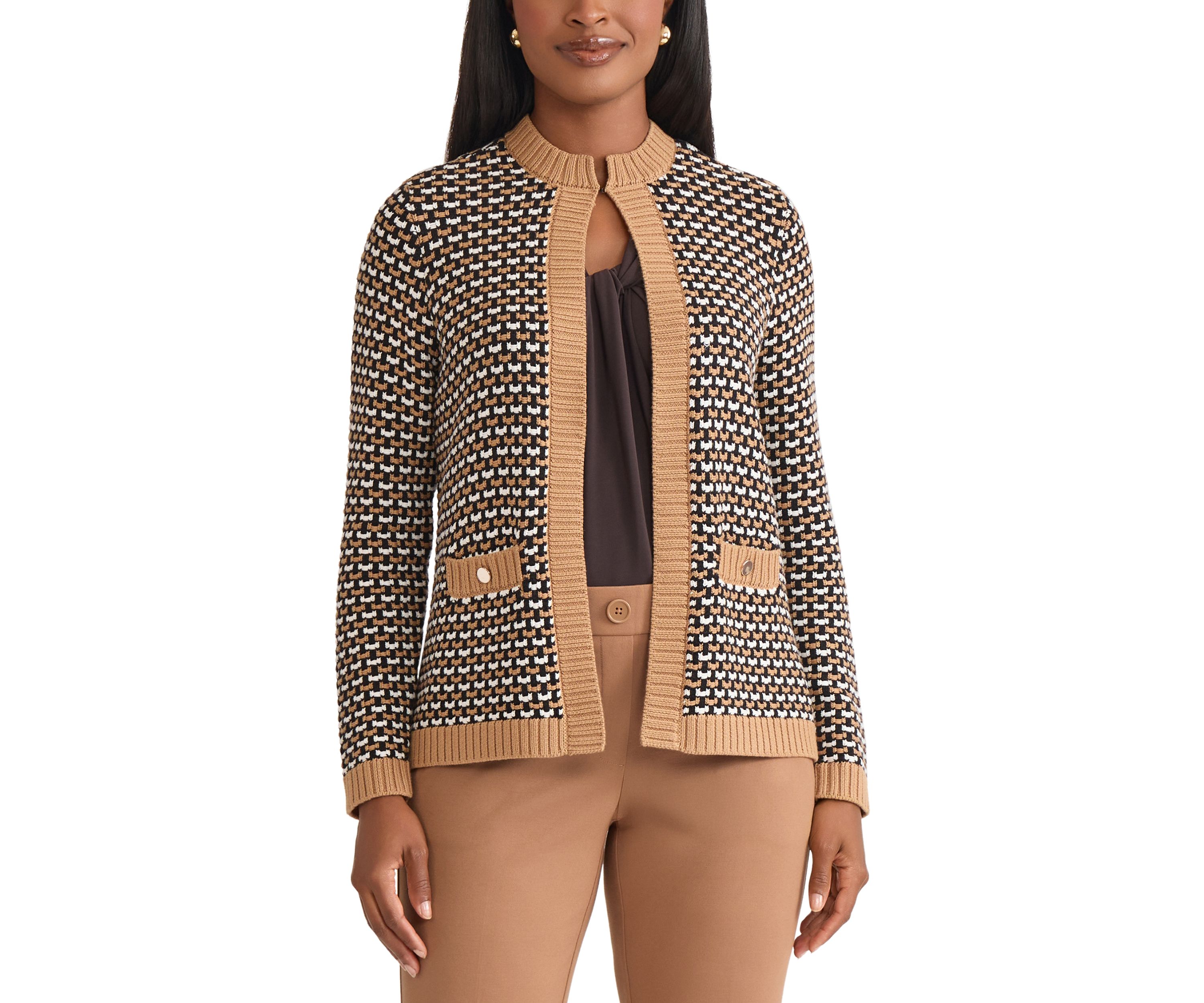 Petite Textured Stitch Cardigan 