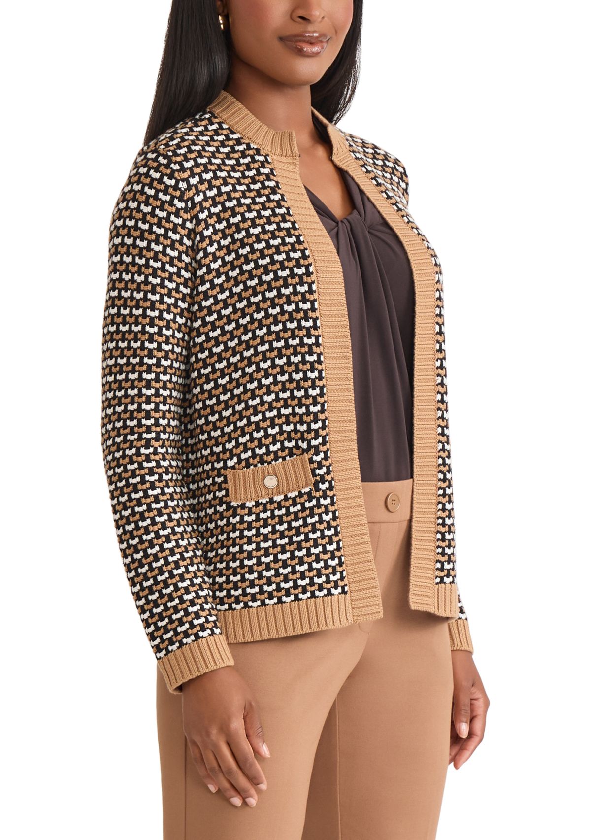 Petite Textured Stitch Cardigan 