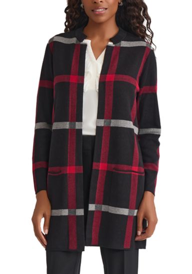 Women's Windowpane Coatigan 