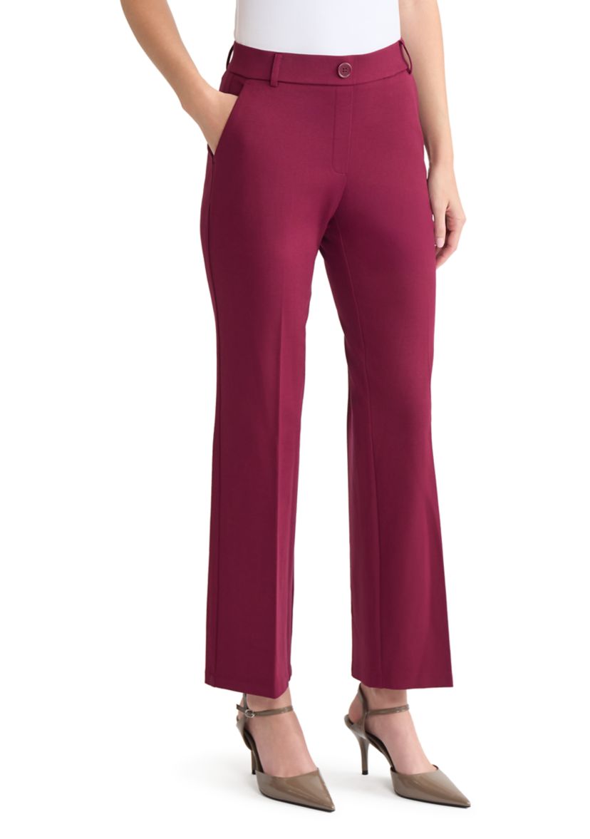 Womens Compression Pull On Trouser Leg Pants 