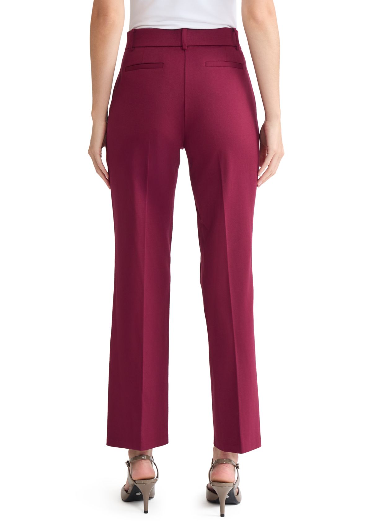 Petite Compression Pull On Trouser Leg Pants 
