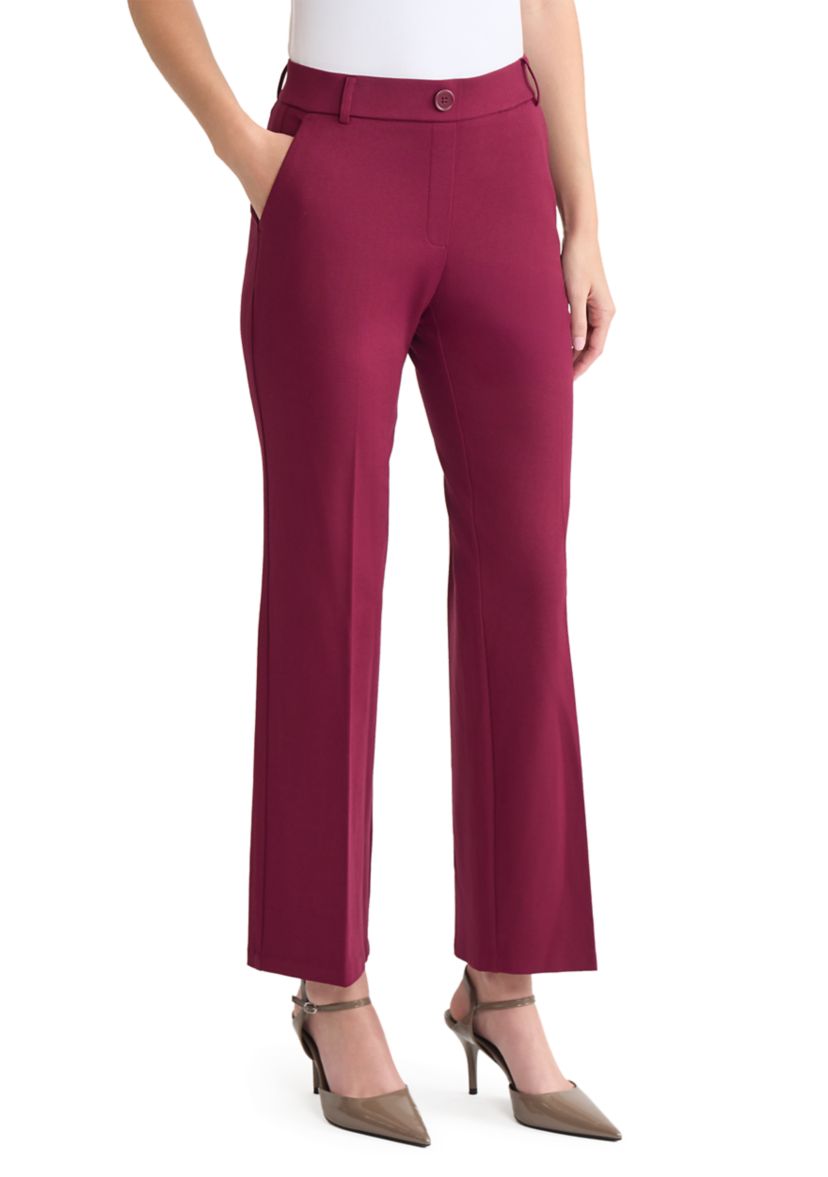 Petite Compression Pull On Trouser Leg Pants 