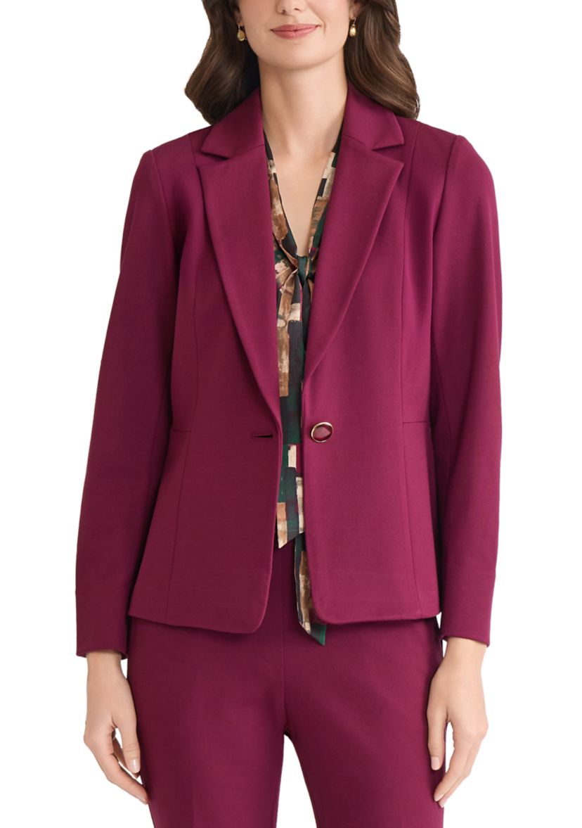 Womens Compression One Button Seamed Jacket