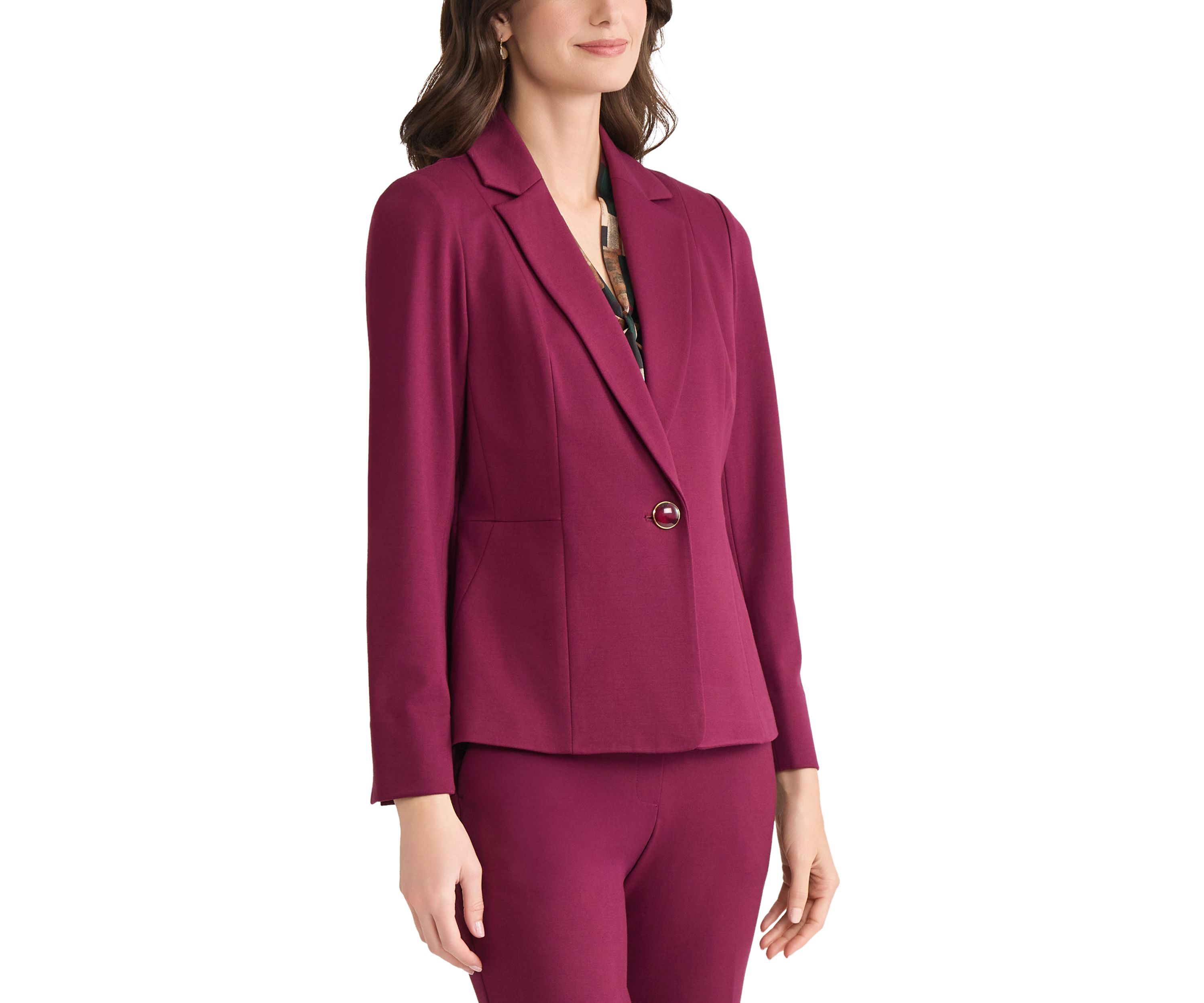Womens Compression One Button Seamed Jacket