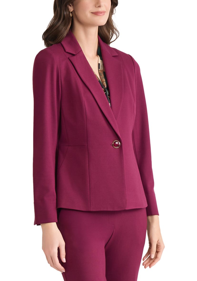 Womens Compression One Button Seamed Jacket