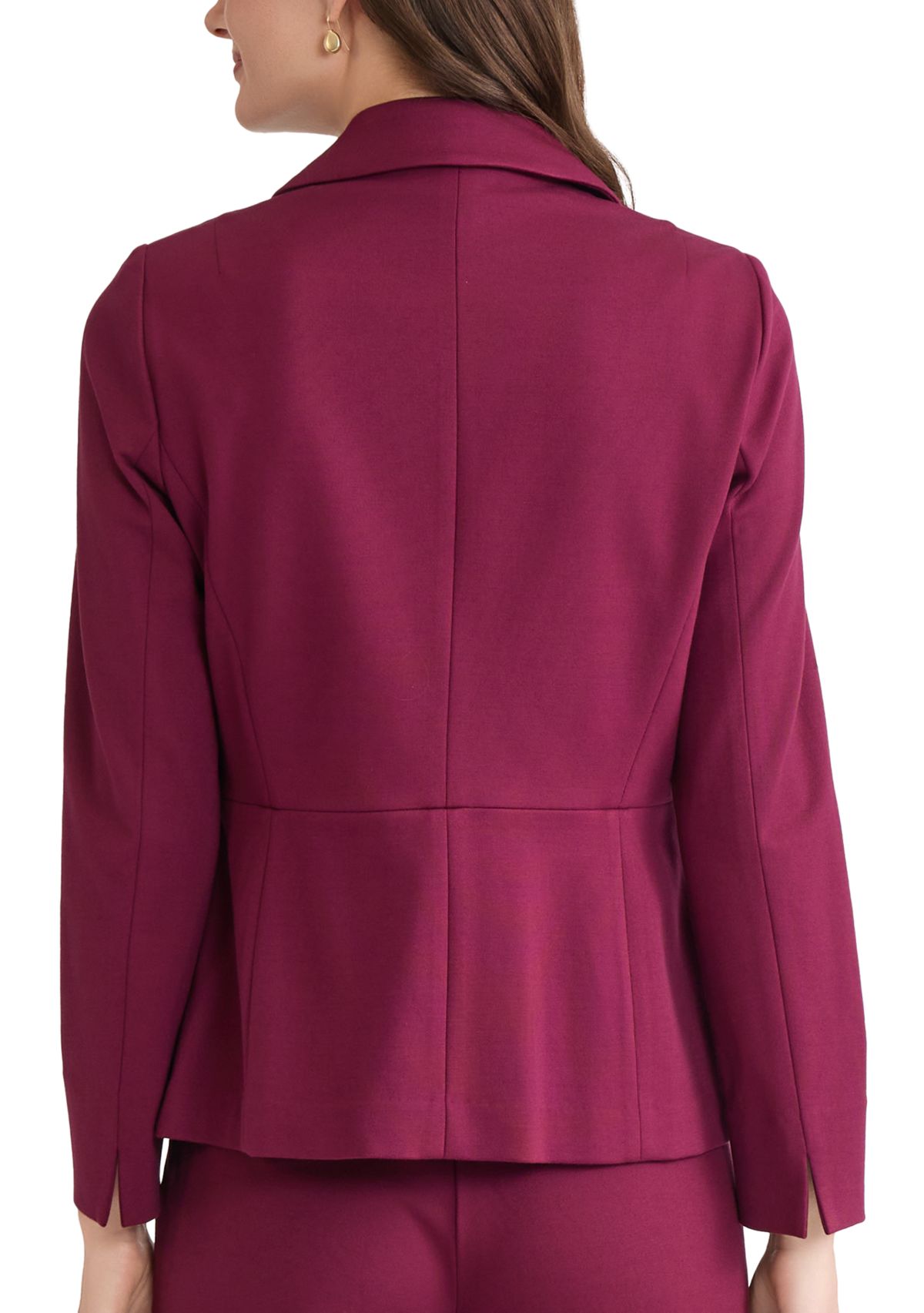 Womens One Button Notch Collar Blazer