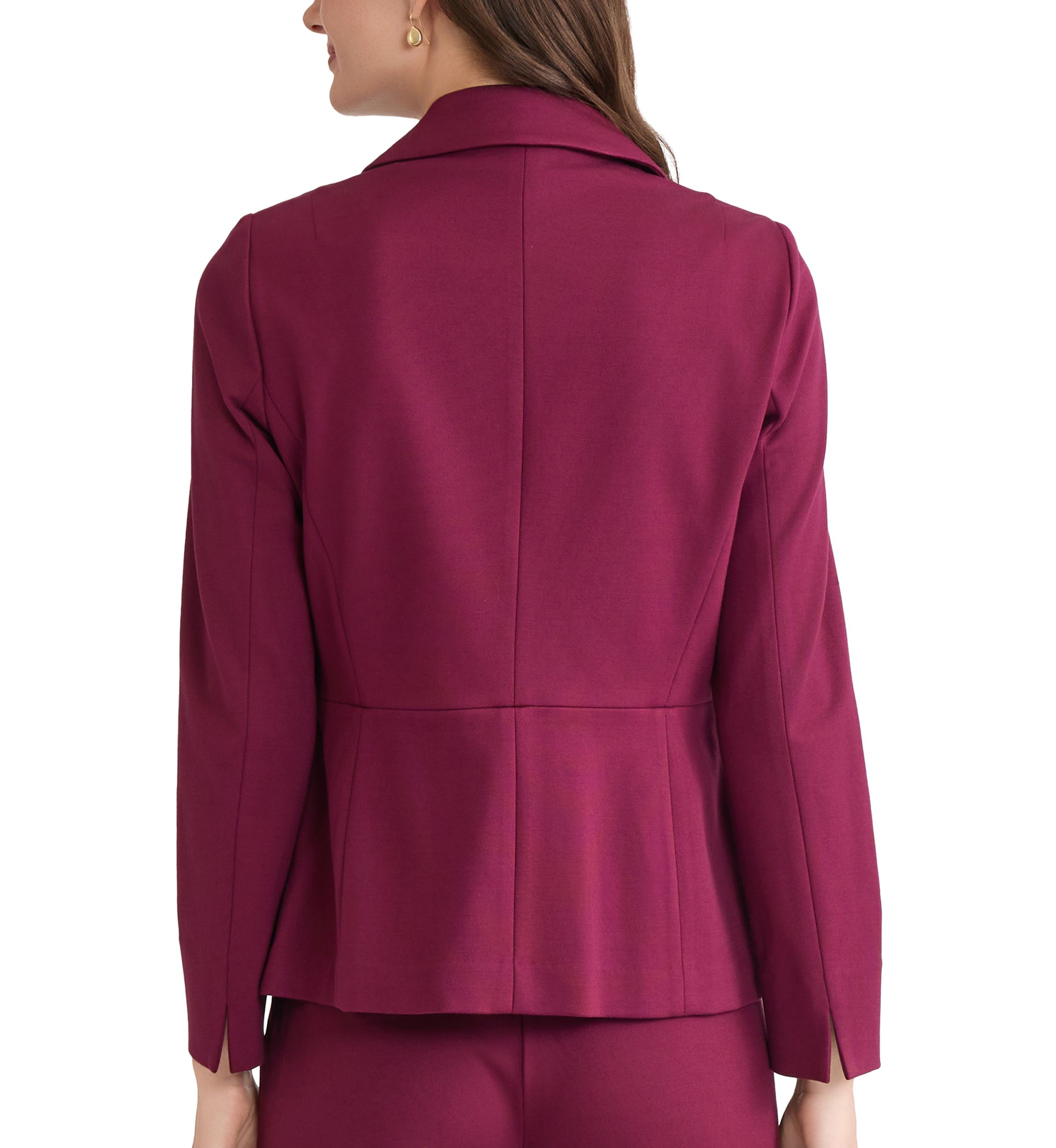 Womens One Button Notch Collar Blazer
