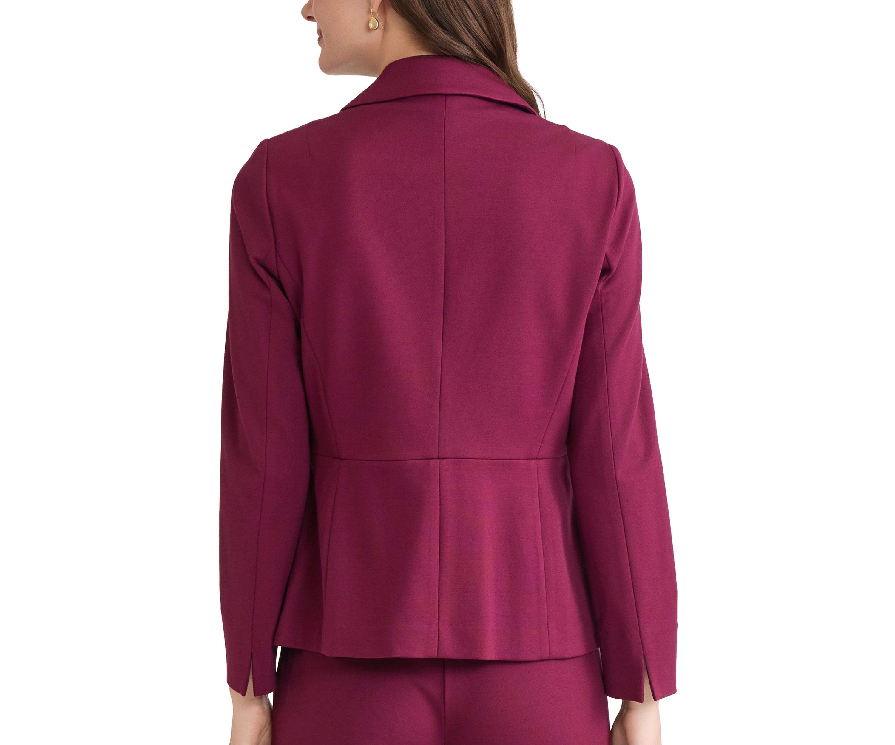 Womens One Button Notch Collar Blazer