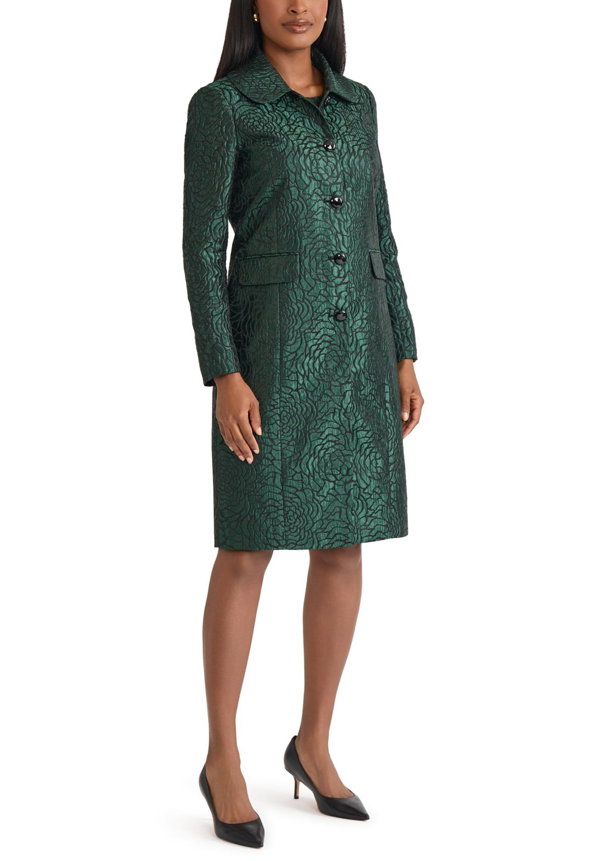 Womens Floral Jacquard Topper