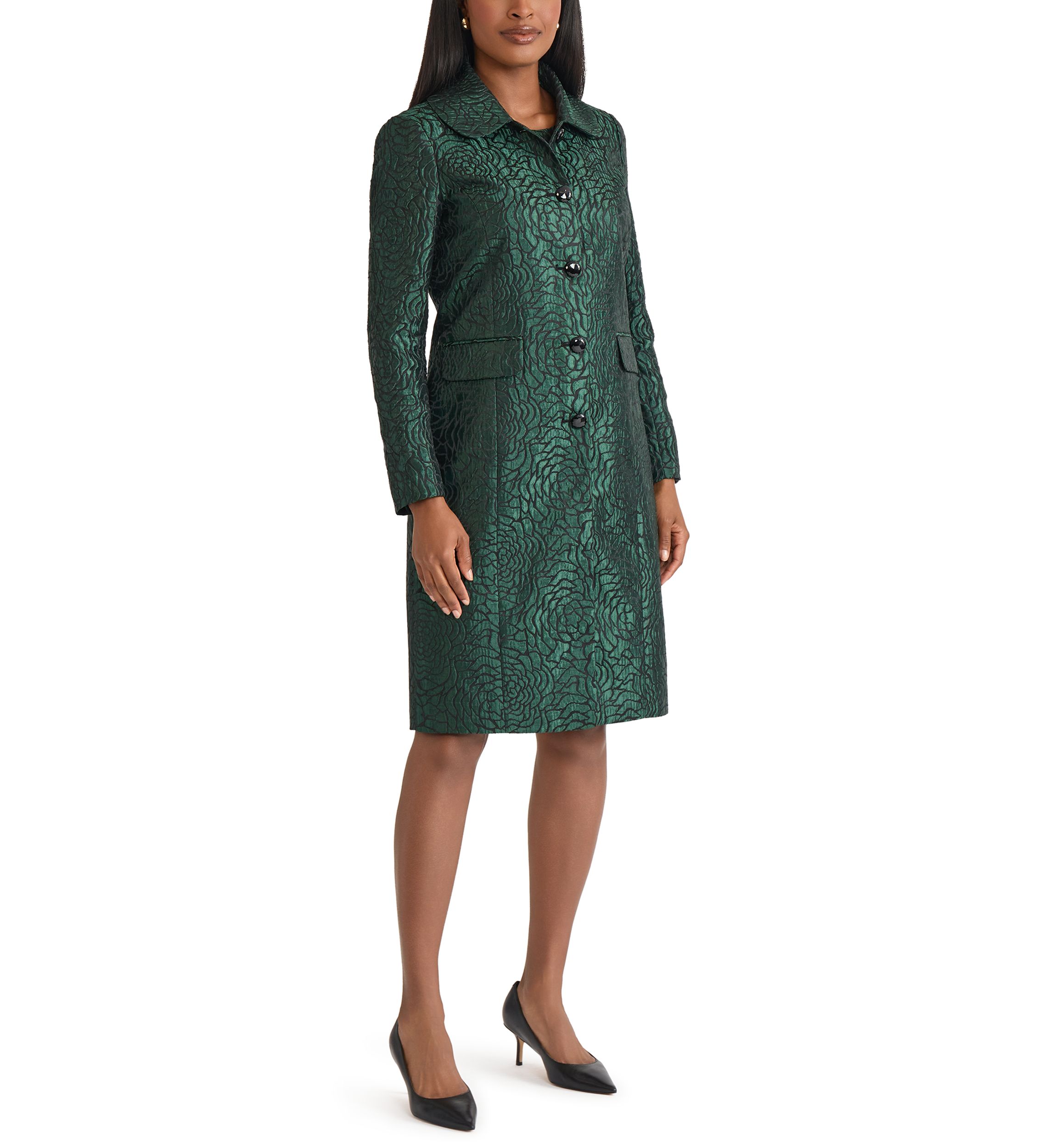 Womens Floral Jacquard Topper
