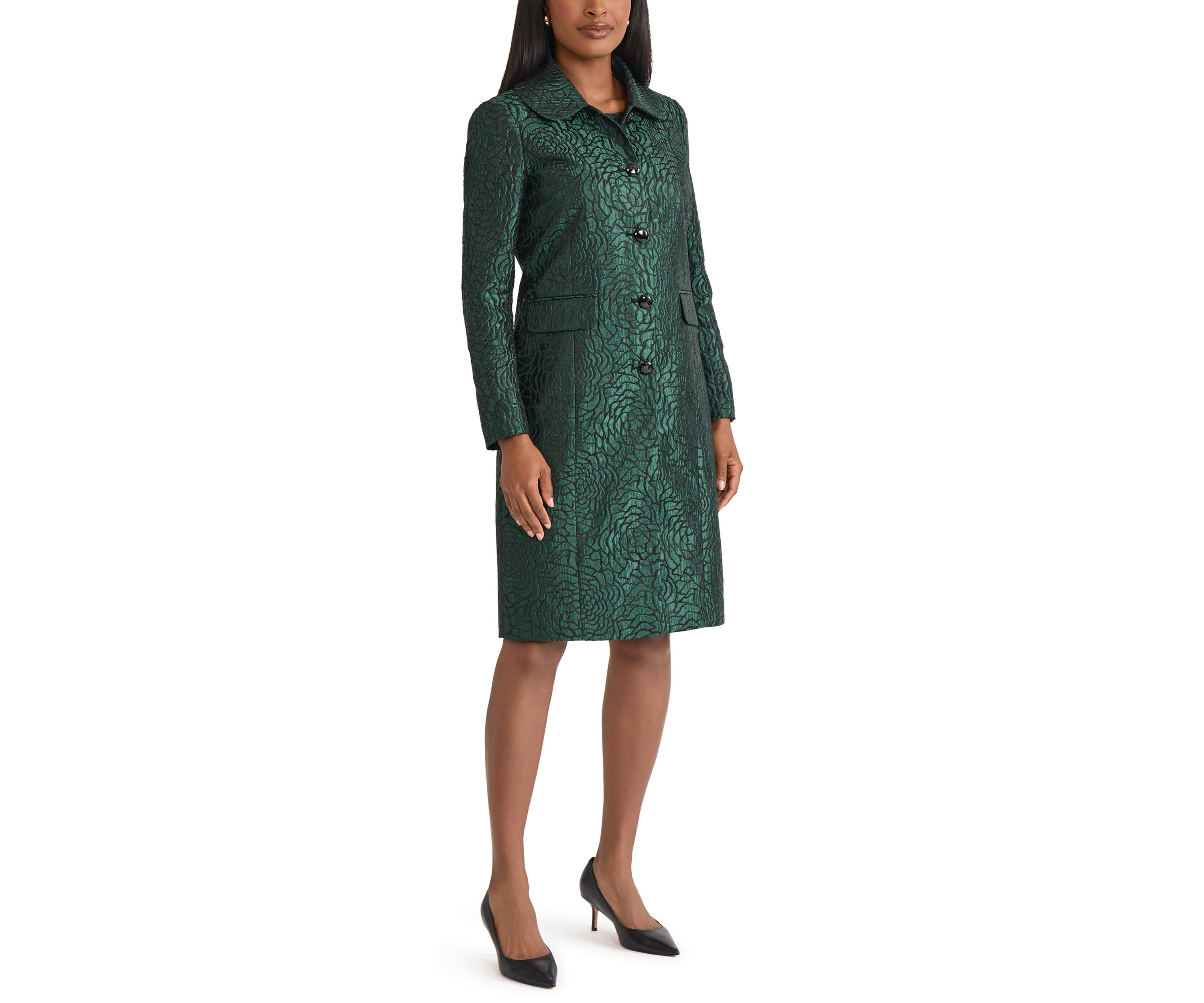 Womens Floral Jacquard Topper