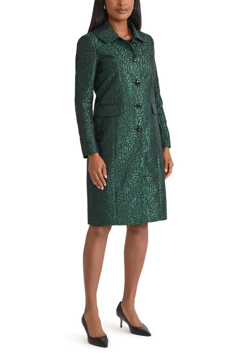 Womens Floral Jacquard Topper