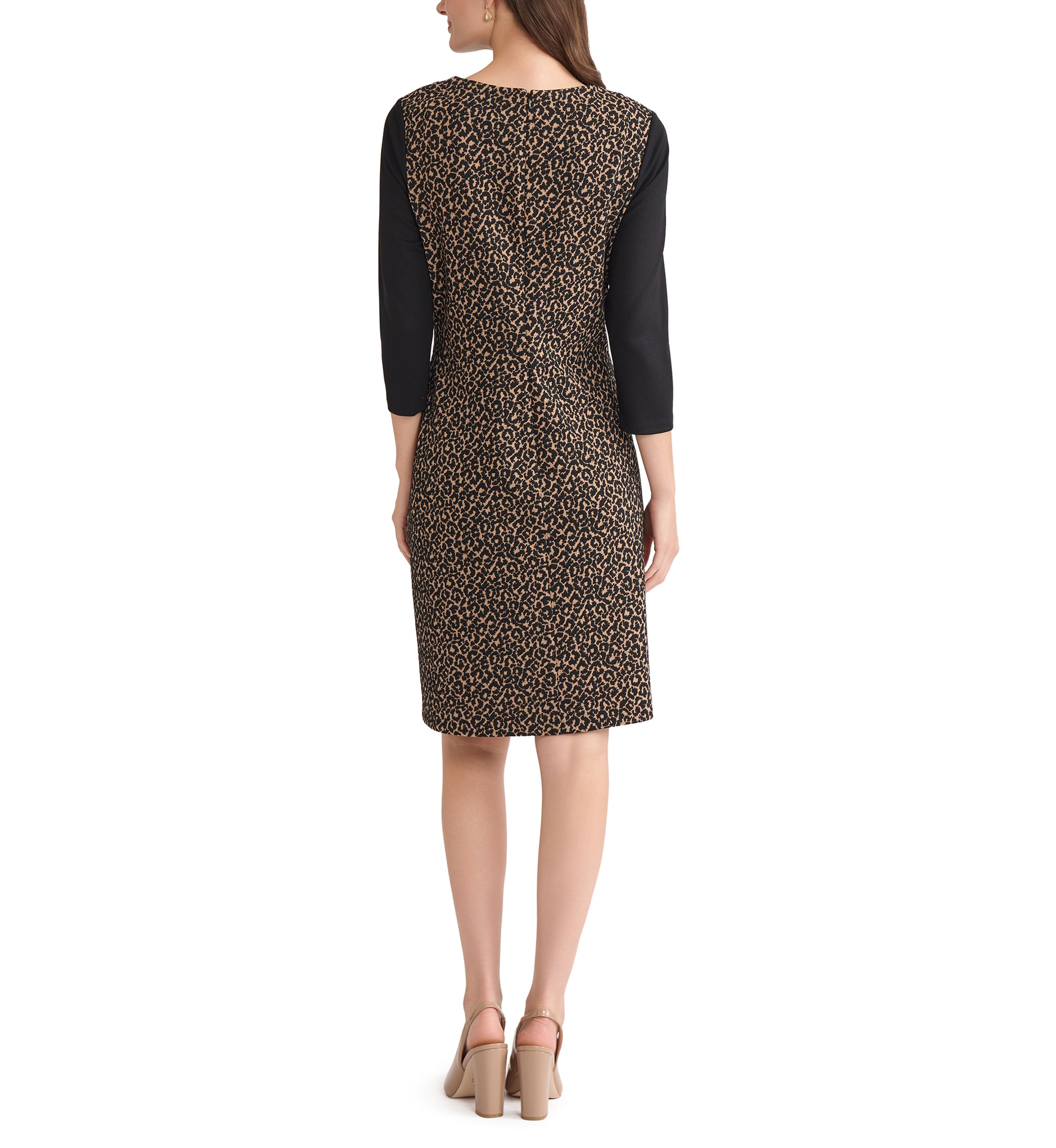 Womens Animal Jacquard Dress with Compression 