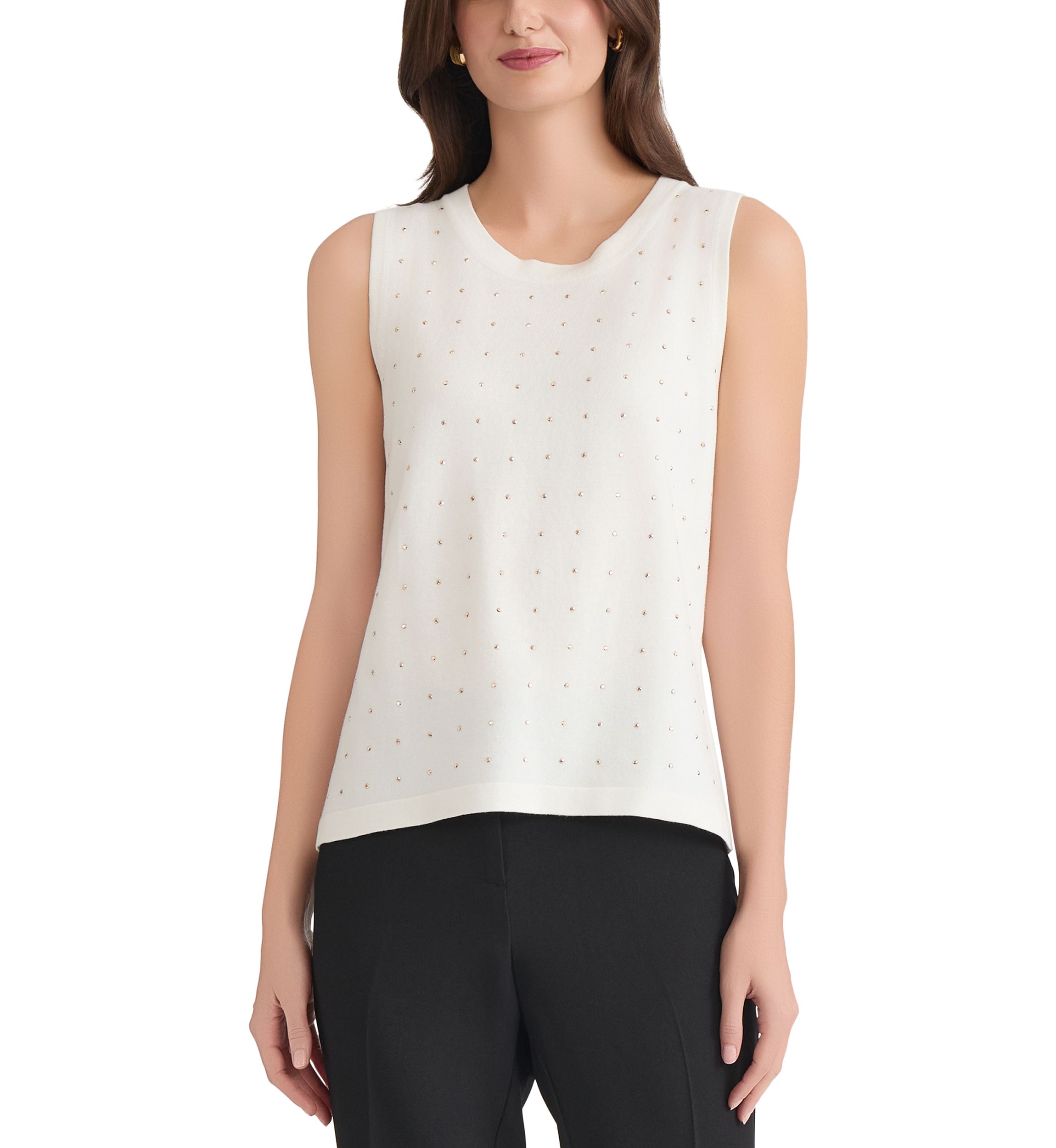 Womens Tank Top with Heat Set Jewels