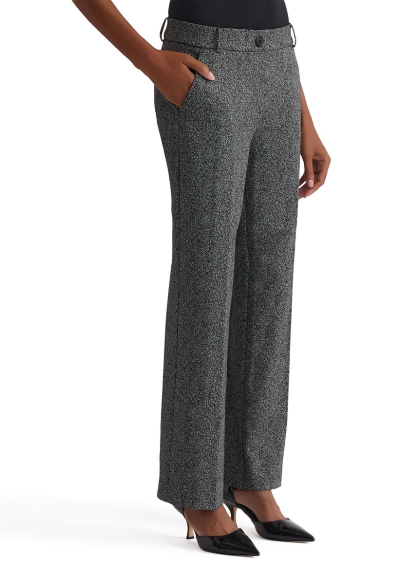 Womens Herringbone Pull-On Pants