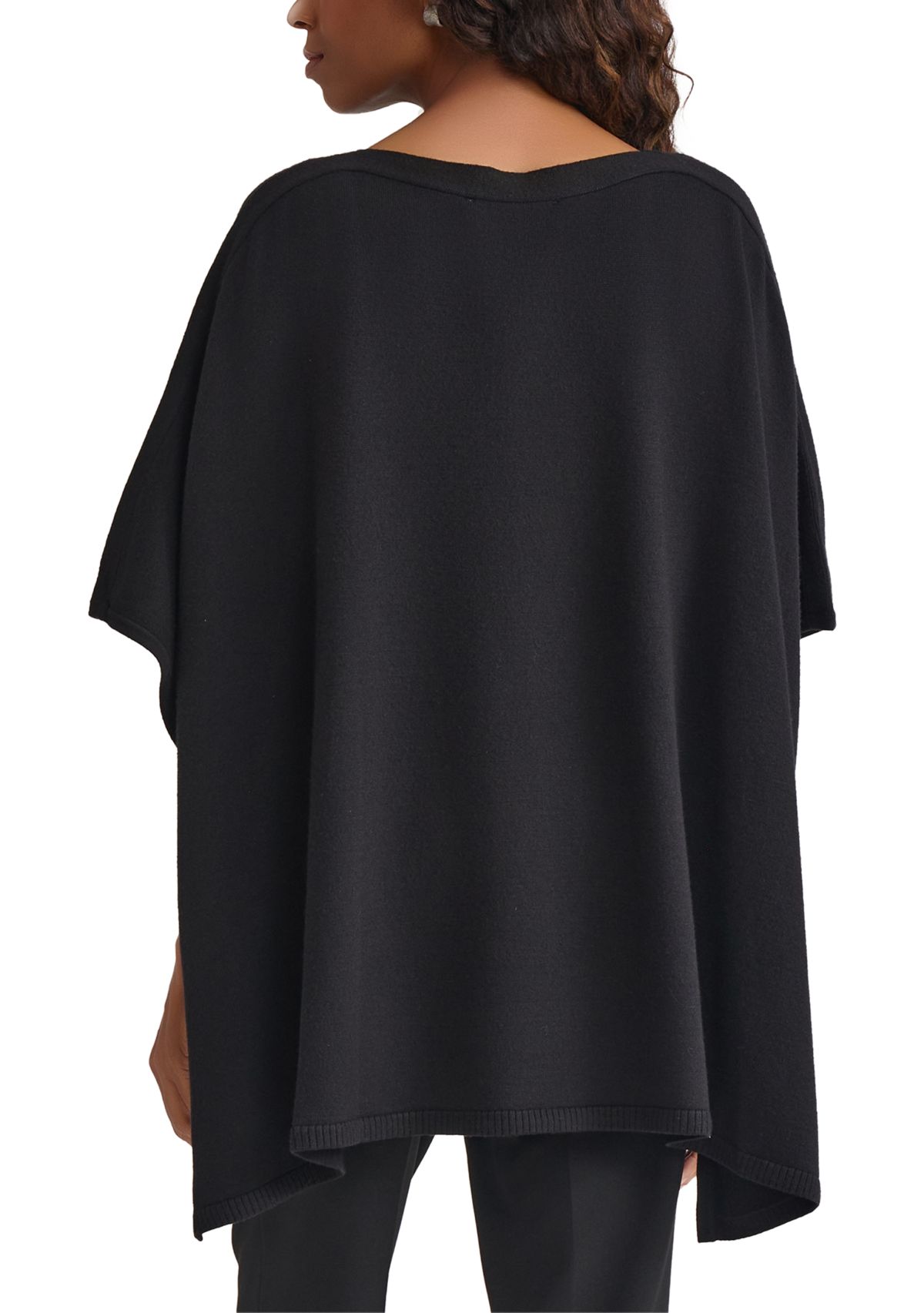 Womens Poncho with Floral Sequins