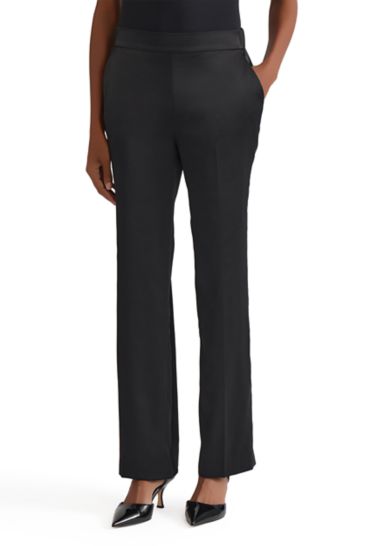 Women's Pull On Elastic Back Satin Pants