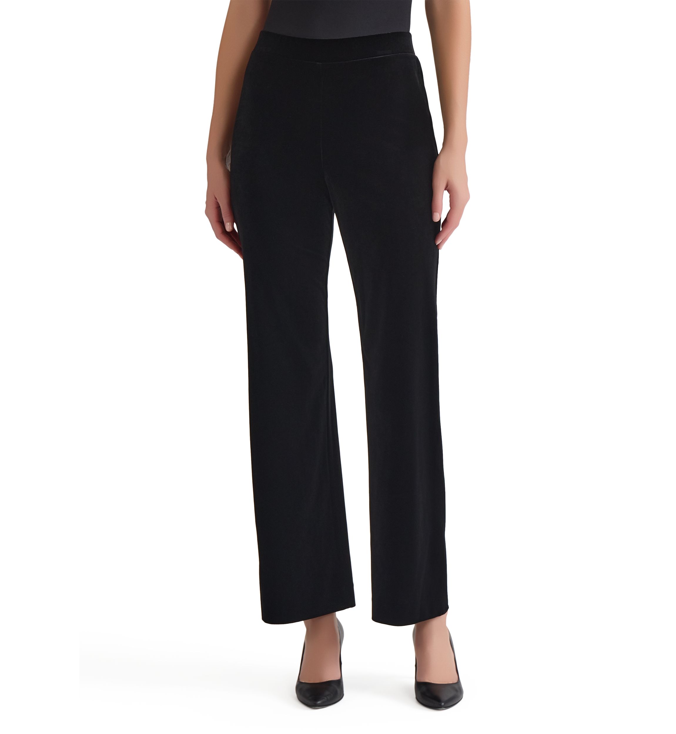Petite Velvet Pull On Pants