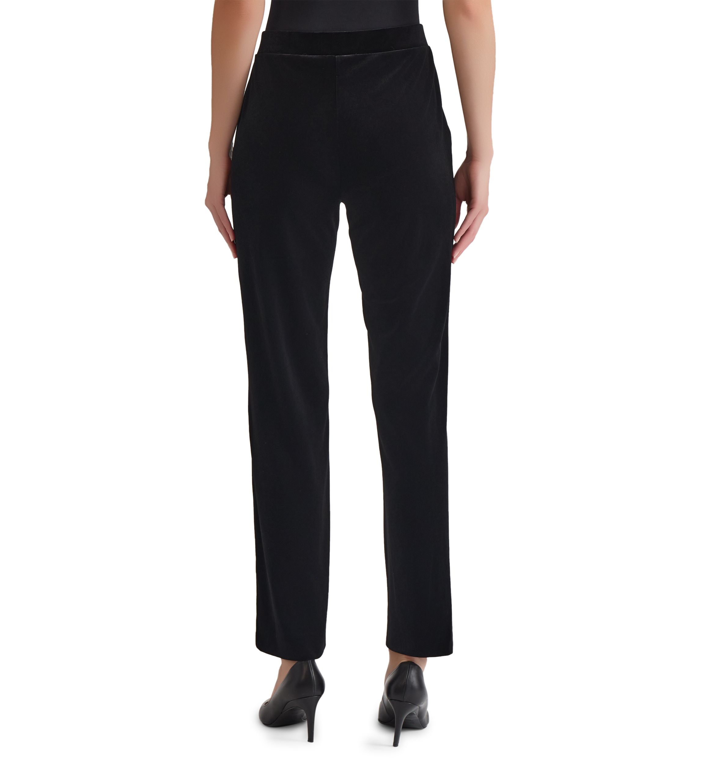 Petite Velvet Pull On Pants