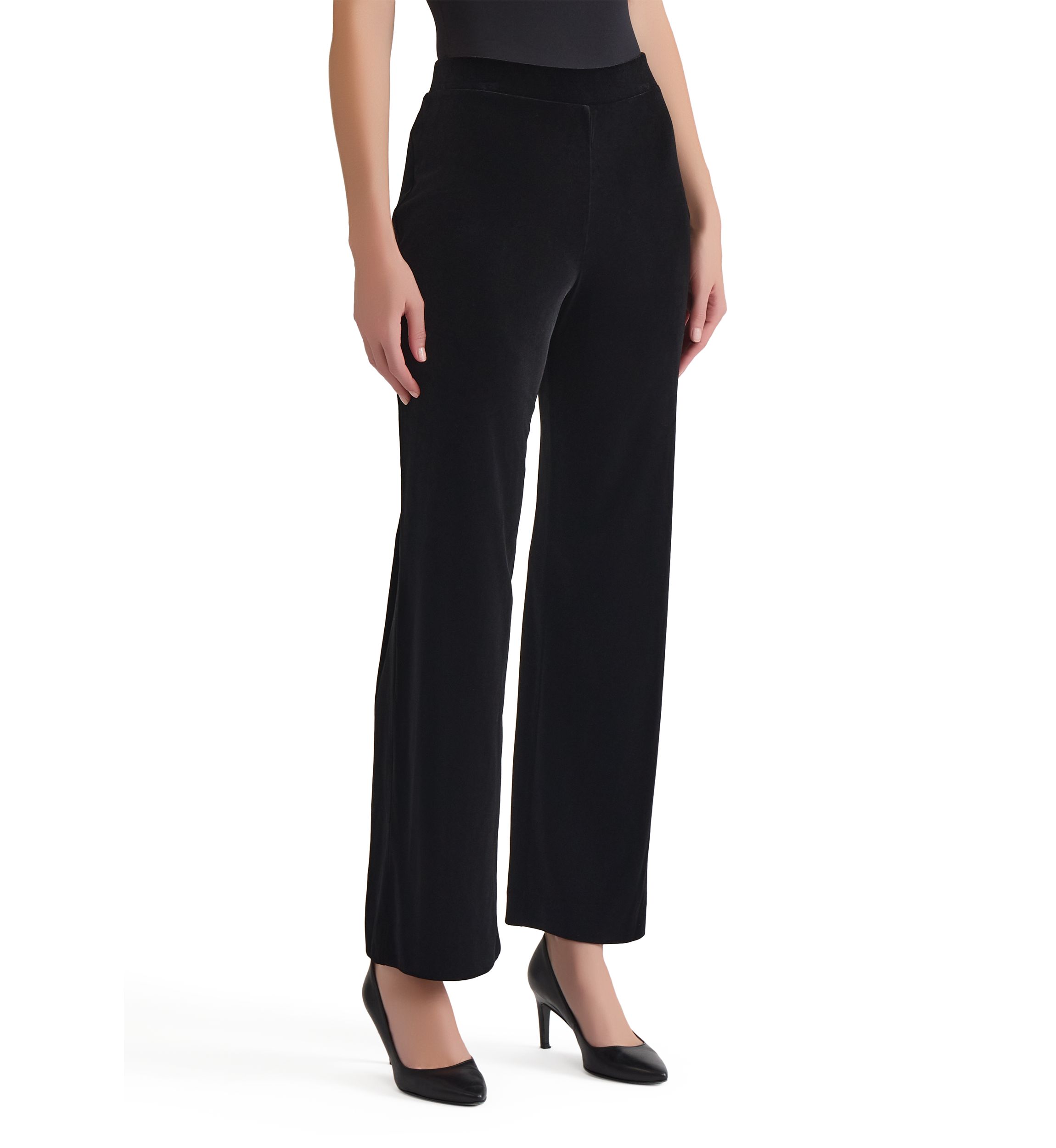 Petite Velvet Pull On Pants