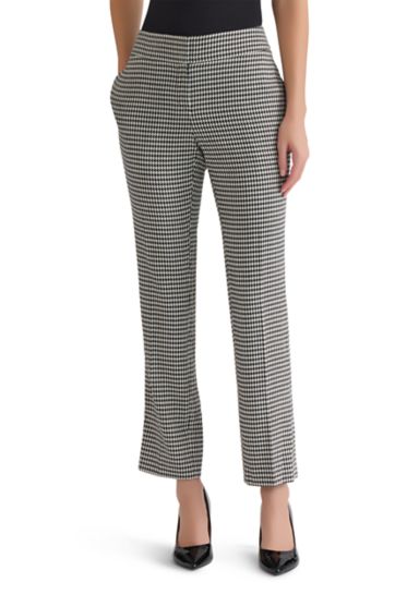 Women's Houndstooth Slim Leg Pants