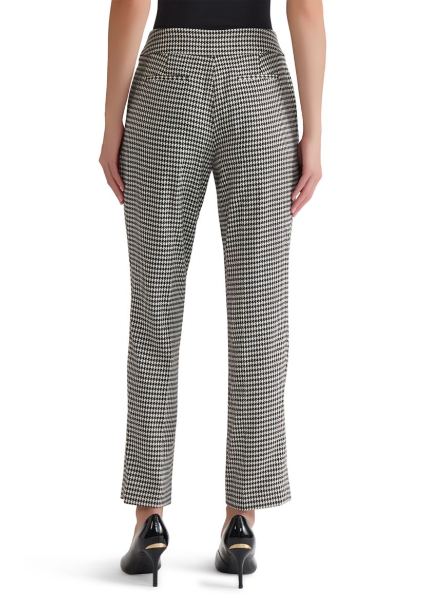 Womens Houndstooth Slim Leg Pants