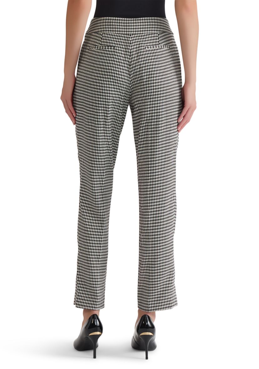 Petite Houndstooth Slim Leg Pants