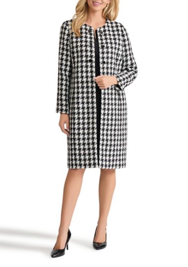 Women's Metallic Check Long Topper