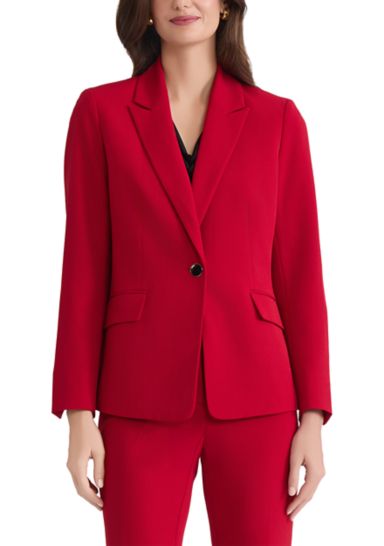 Women's Stretch Crepe Jacket with Stripe Lining