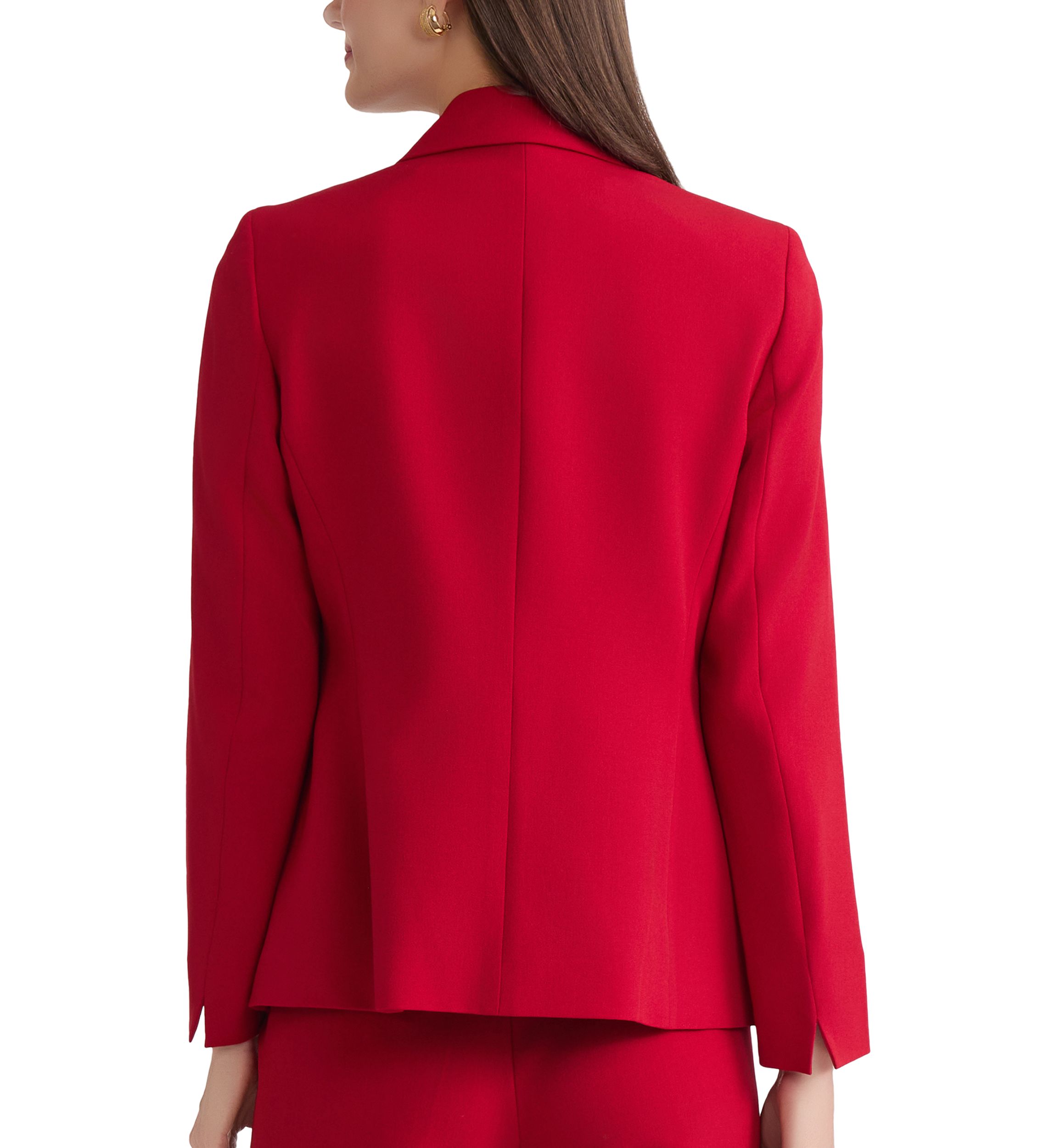 Womens Stretch Crepe Jacket with Stripe Lining