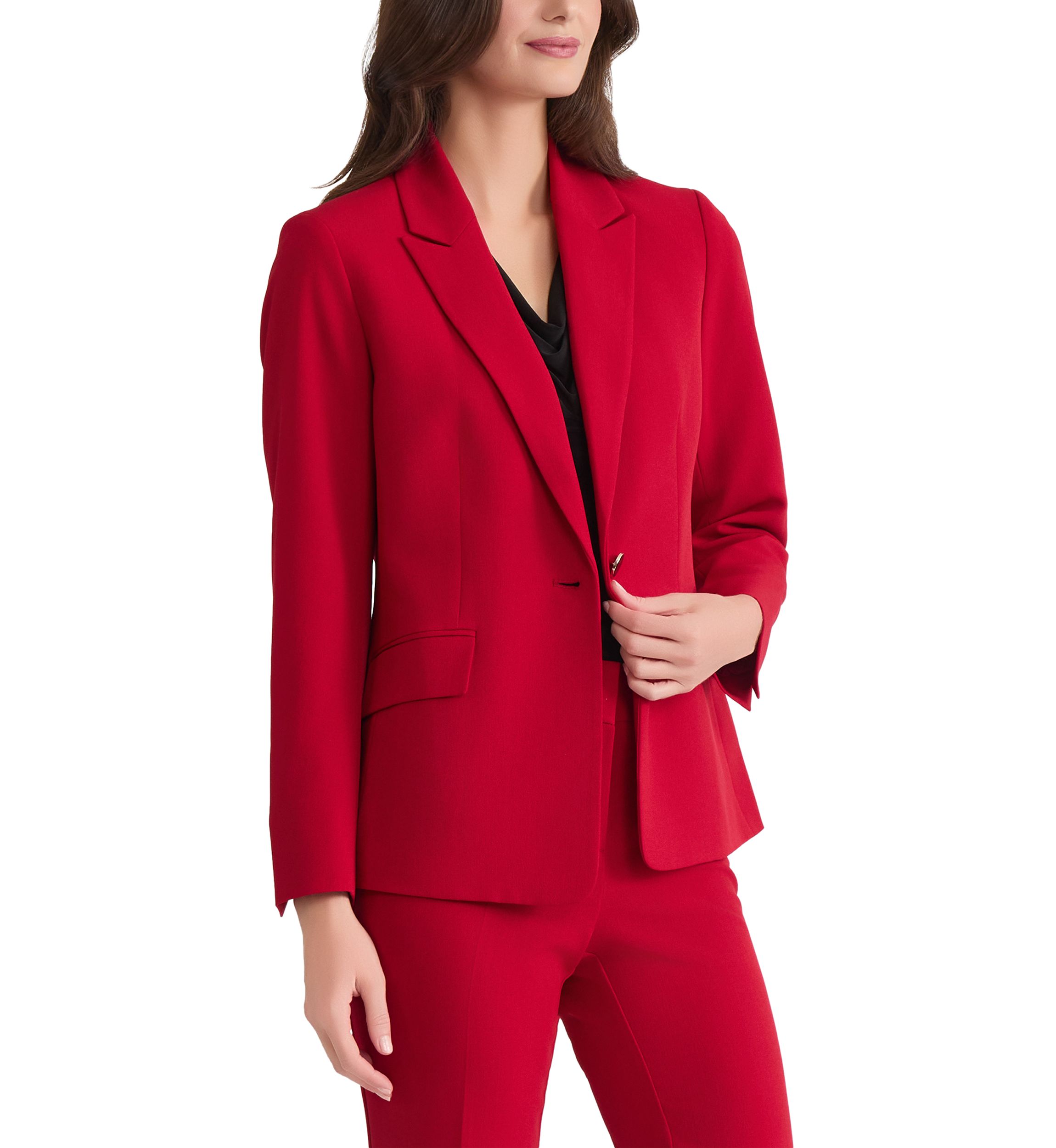 Womens Stretch Crepe Jacket with Stripe Lining