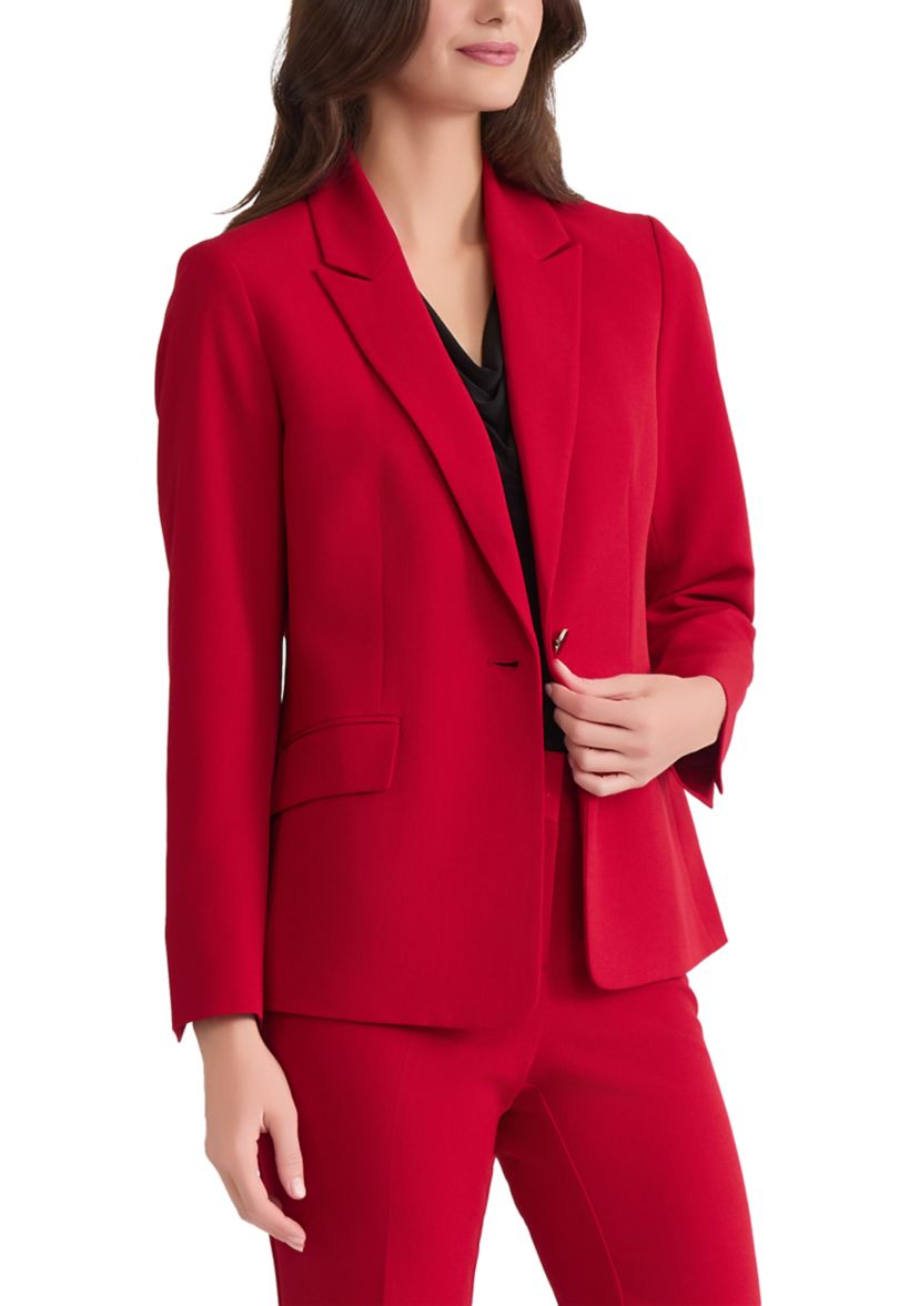 Womens Stretch Crepe Jacket with Stripe Lining