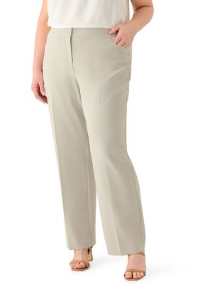 Kasper Women's Plus Size Fly Front Trousers