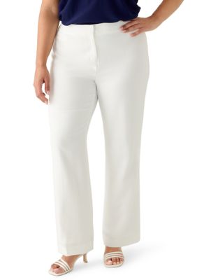 Kasper Women's Plus Size Fly Front Pocket Trousers