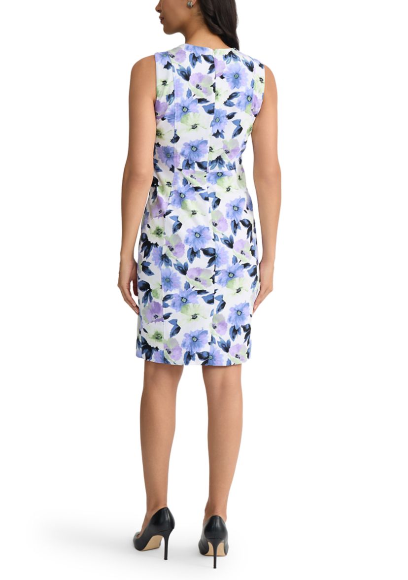 kasper dresses Kasper Women's Polka Dot Puff-Sleeve Midi Dress, Regular & Petite - Lily White/Black