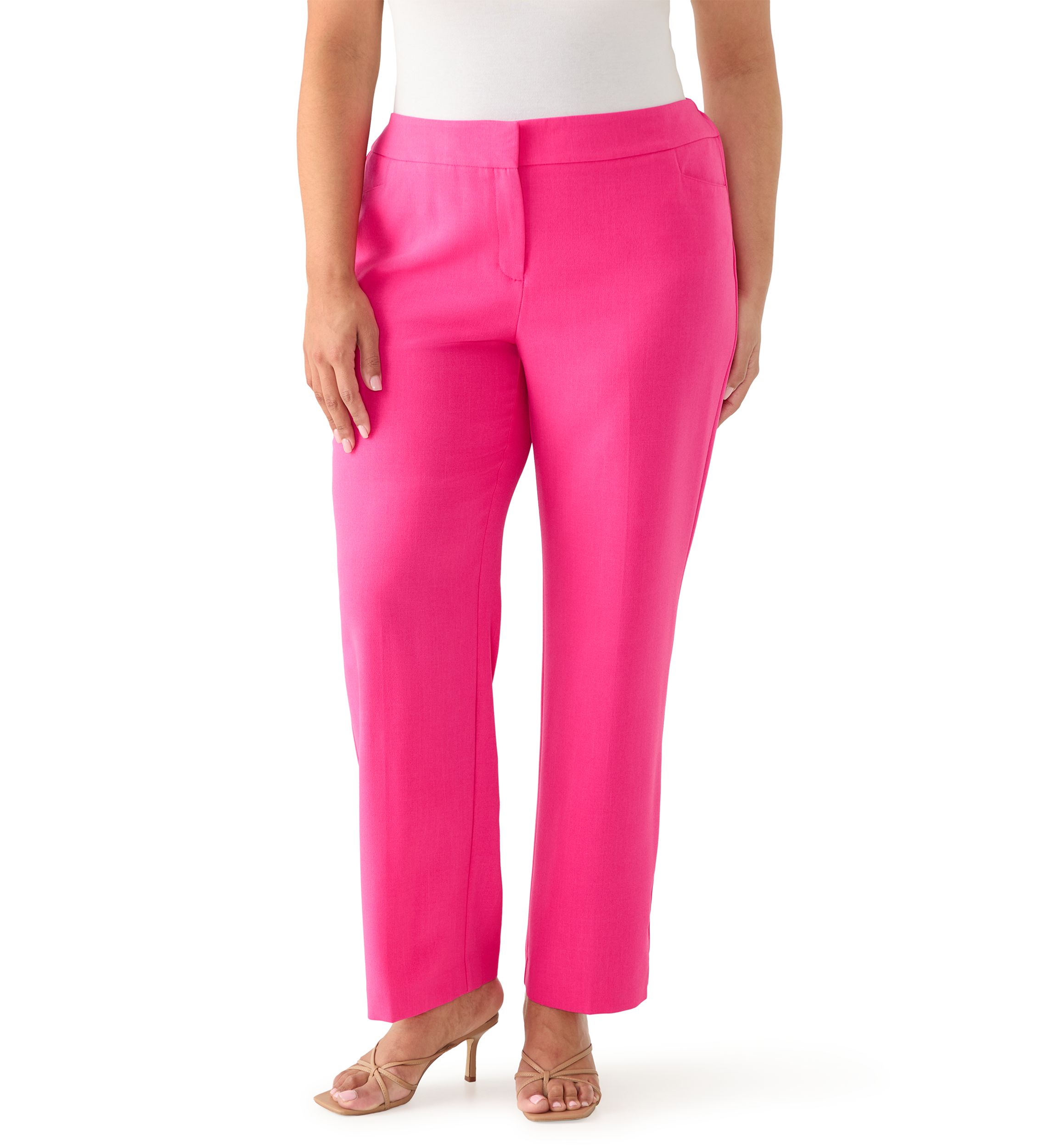 pink dress pants plus size Pink Suit Plus Size Pink Pants Womens Pants Sets Cool Silk Lightweight Plus  Size Short Sleeve