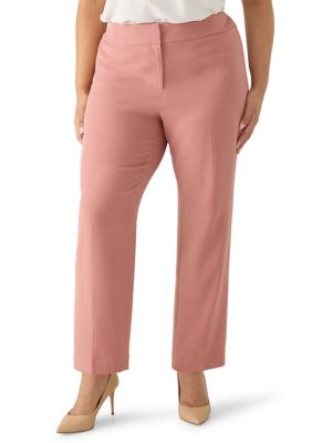Kasper Women's Plus Size Fly Front Slim Pants, 18 W