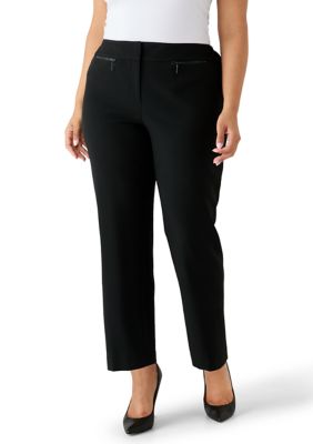 Kasper Women's Plus Size Ava Straight Leg Pants
