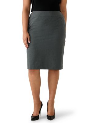 Kasper Women's Plus Size Zip Pencil Skirt Washable Program