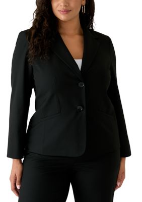Kasper Women's Plus Size 2 Button Jacket Washable Program
