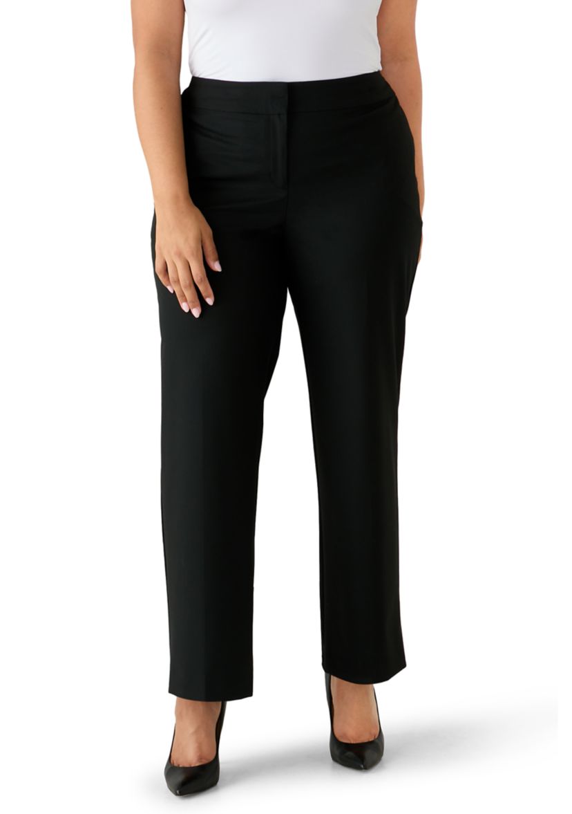 Kasper Plus Size Fly Front Trousers | Belk